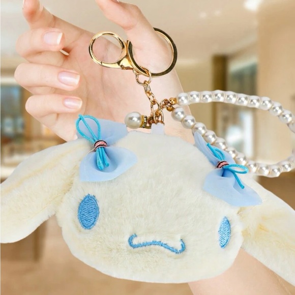Sanrio Cinnamoroll Pearl Chain Cute Keychain Exquisite Bag Car Pendant - Picture 4 of 6